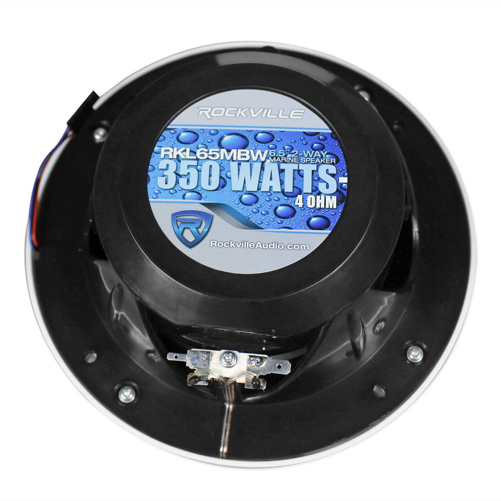 Rockville Rockville 3 RKL65MBW Dual 6.5" Marine Wakeboard LED Speakers+2 Color Grilles
