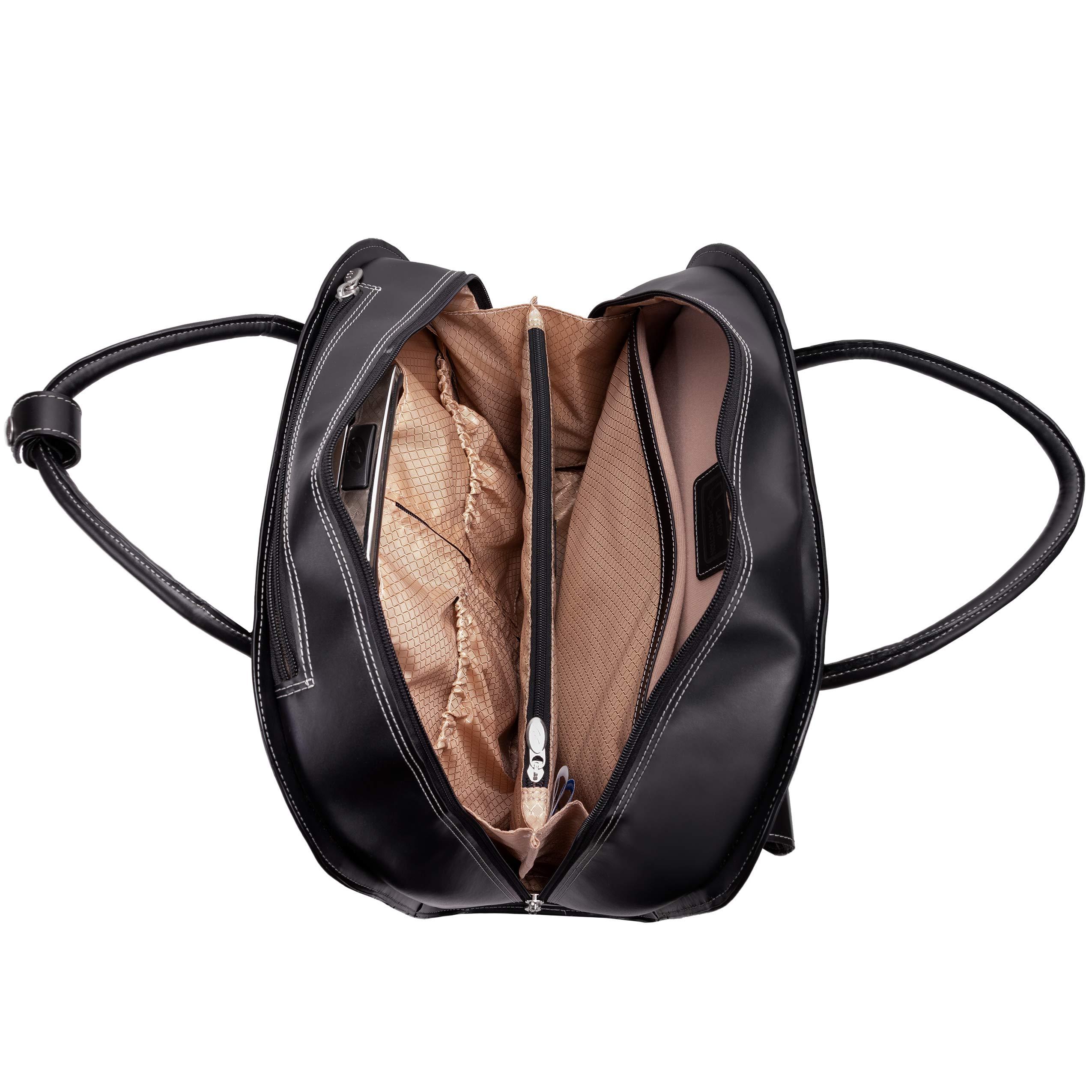 McKleinUSA McKlein Limited Edition Laptop Briefcase, Black Leather (96145A)