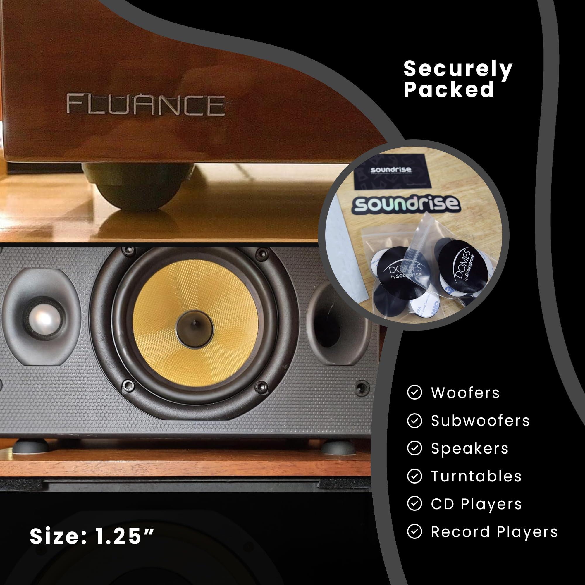 Soundrise Soundrise DOMES Isolation Pads - Sound Dampening & Anti-Vibration Silicone Feet - Audio Isolation Feet for Subwoofers, Speakers & Turntables - Peel & Stick, Durable Class-A Silicone, Non-Slip (8-Pack)