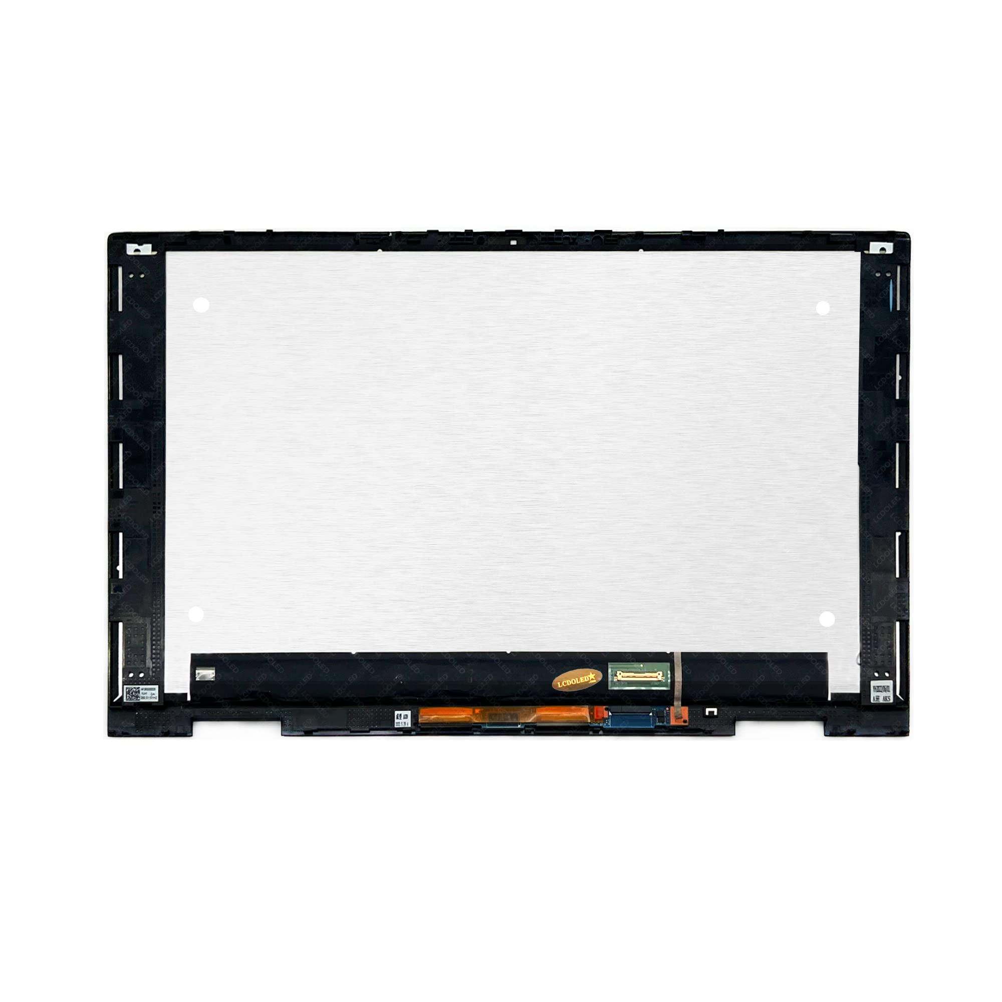 LCDOLED LCDOLED Replacement for HP Envy x360 15-ey0022nf 15-ey0797nr 15-ey0008ca 15.6 inches FHD 1920x1080 IPS LCD Display Touch Screen Digitizer Assembly Bezel with Board Black (Non-OELD)