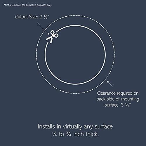 Wiremold Legrand Wiremold RFPCRUAUC-WH10 Round Furniture Power Center with USB, 1 Outlet, Type A/C USB, 10 Foot Cord, White