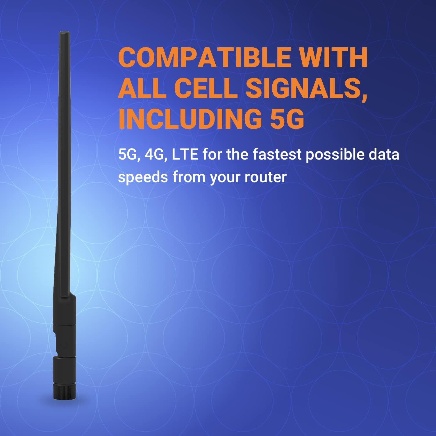 Poynting Poynting OMNI-85 Wideband Router/Hot Spot/Signal Booster Antenna/5G/4G/LTE Omni Whip Antenna | 617-3800 MHz | 3.5 dBi Gain