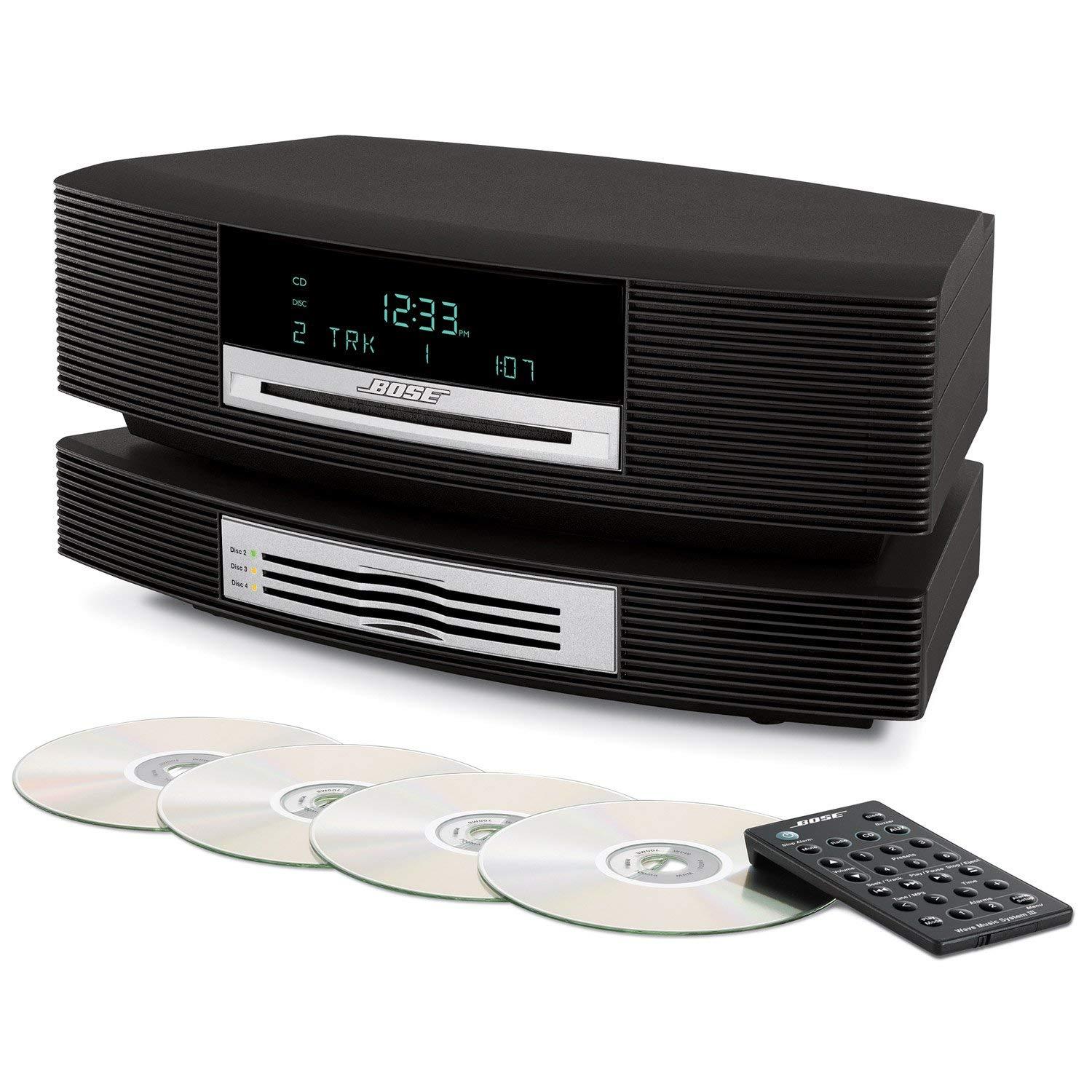 Bose Bose Wave Music System III w/ Multi CD Changer - Graphite Gray, Compatible with Alexa (Renewed)