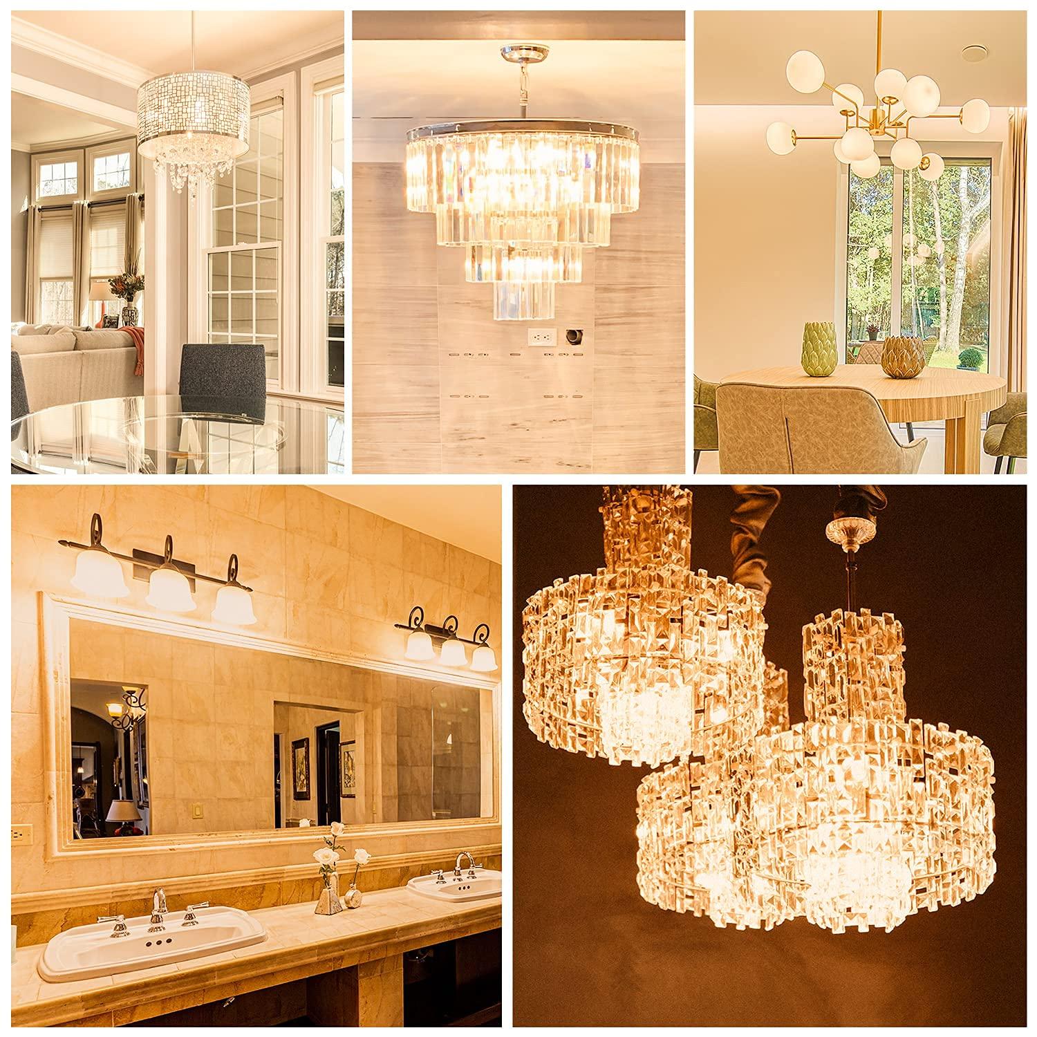 DiCUNO DiCUNO G9 LED Light Bulb 4W, 40W Halogen Replacement, Warm White 3000K, G9 Bi-Pin Ceramic Base, 120V, 450LM, Non-dimmable, for Chandelier Light, Pendant Light, 6-Pack