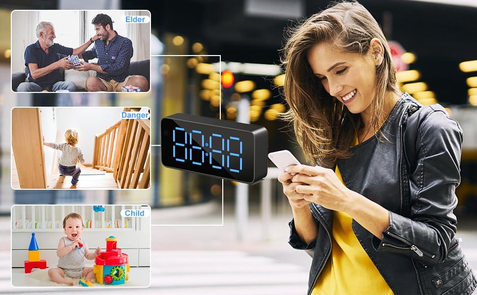 Kestanlora Kestanlora Clock Camera,WiFi HD 1080P Wireless Small Camera with Night Vision Cameras for Home Security Secret Nanny Cam with Video Indoor