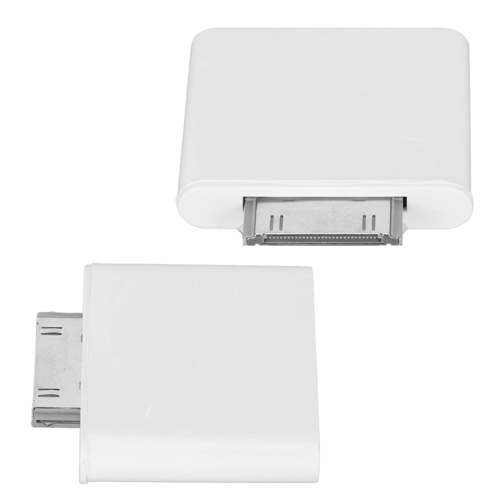 VBESTLIFE VBESTLIFE 30 Pin Bluetooth Adapter Receiver, Bluetooth Transmitter Plug and Play & Automatic Compatible with iOS Pod and Other 30 Pin Dock Speakers (White)
