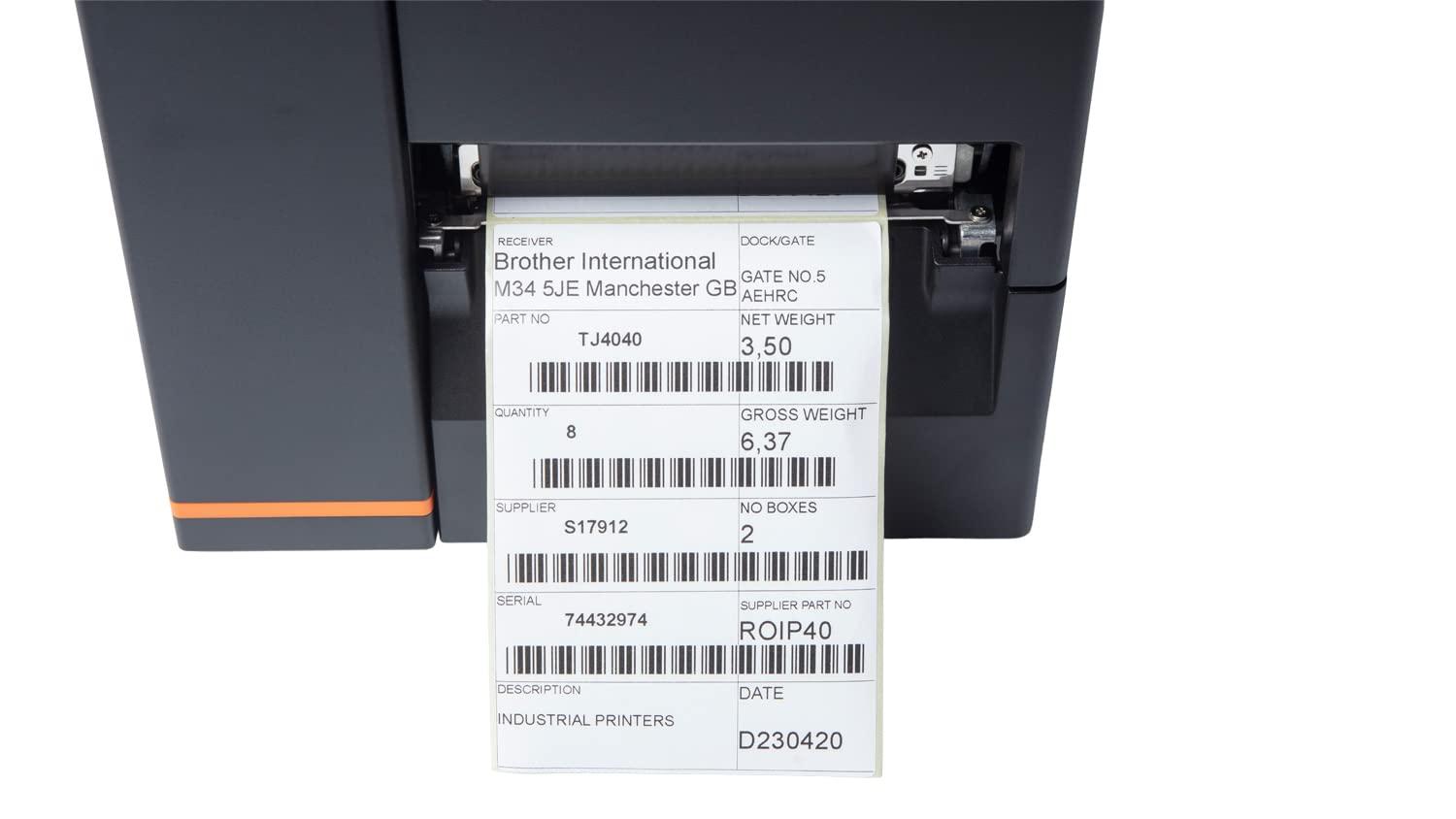Brother Brother TJ-4020TN Entry Level High-Speed Industrial Barcode Label Printer, 203 dpi, 10ips, Ethernet and USB 2.0