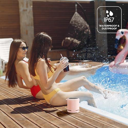 Altec Lansing Altec Lansing HydraMicro - Waterproof Bluetooth Speaker, Lightweight & Portable Speaker for Travel & Outdoor Use, Petal Pink