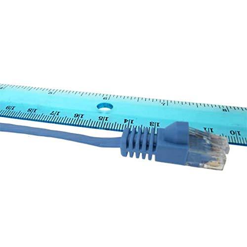 SF Cable 45 ft Cat 6 Unshielded (UTP) Flat Ethernet Network Cable - Blue
