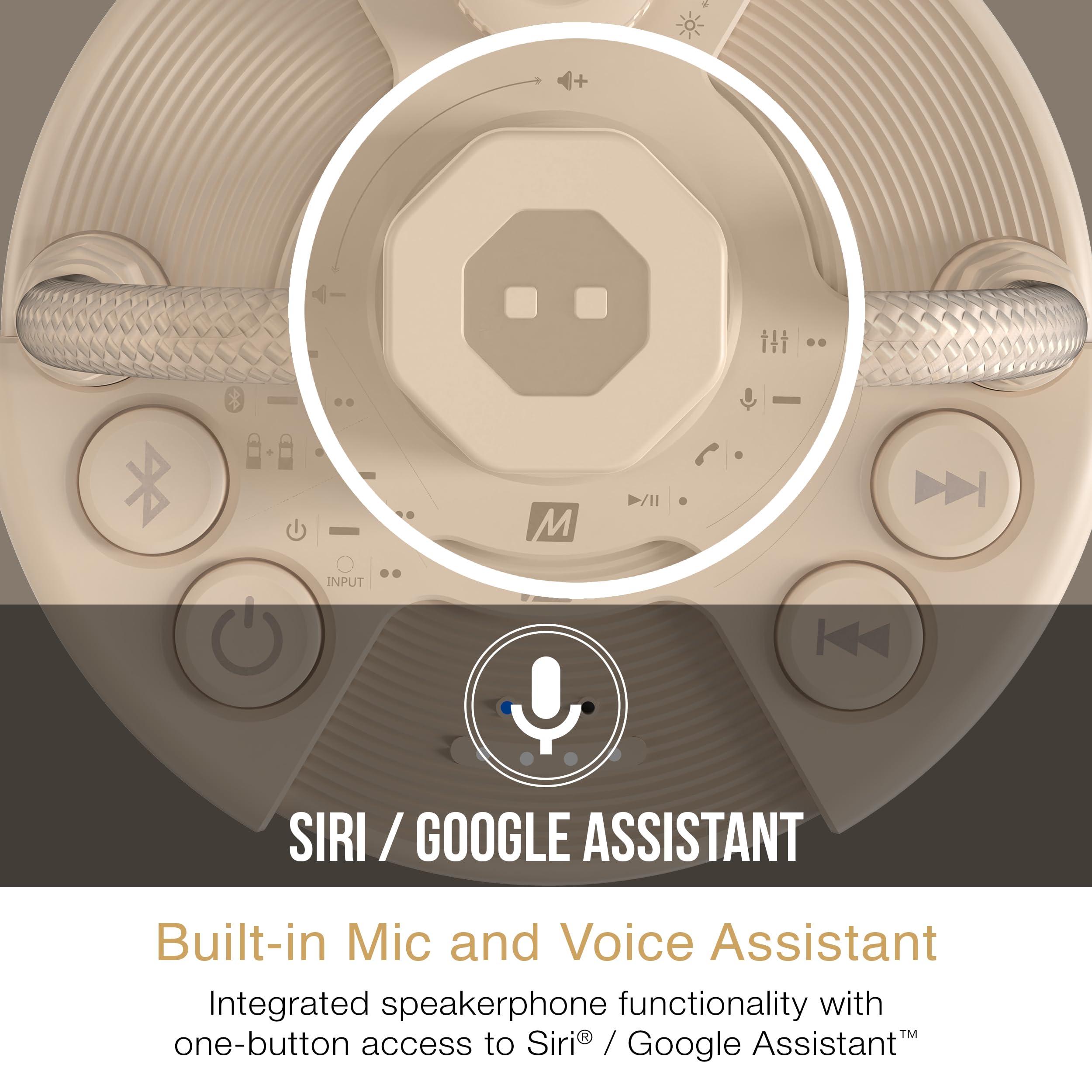 MEE audio MEE audio lightSPKR Bluetooth Wireless Speaker w/Camping Lantern: 360 Audio, 3 Audio Modes, 2 Light Colors & Infinite Brightness Adjustment, IPX6 Waterproof for Indoor & Outdoor use (Desert Sand)