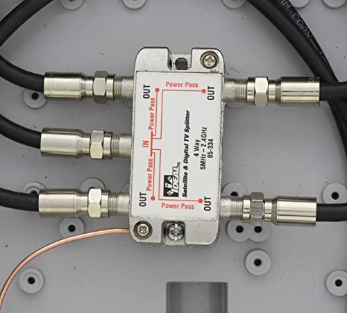 IDEAL IDEAL Electrical 85-334 4-Way Digital Cable Splitter, 2.4 GHz