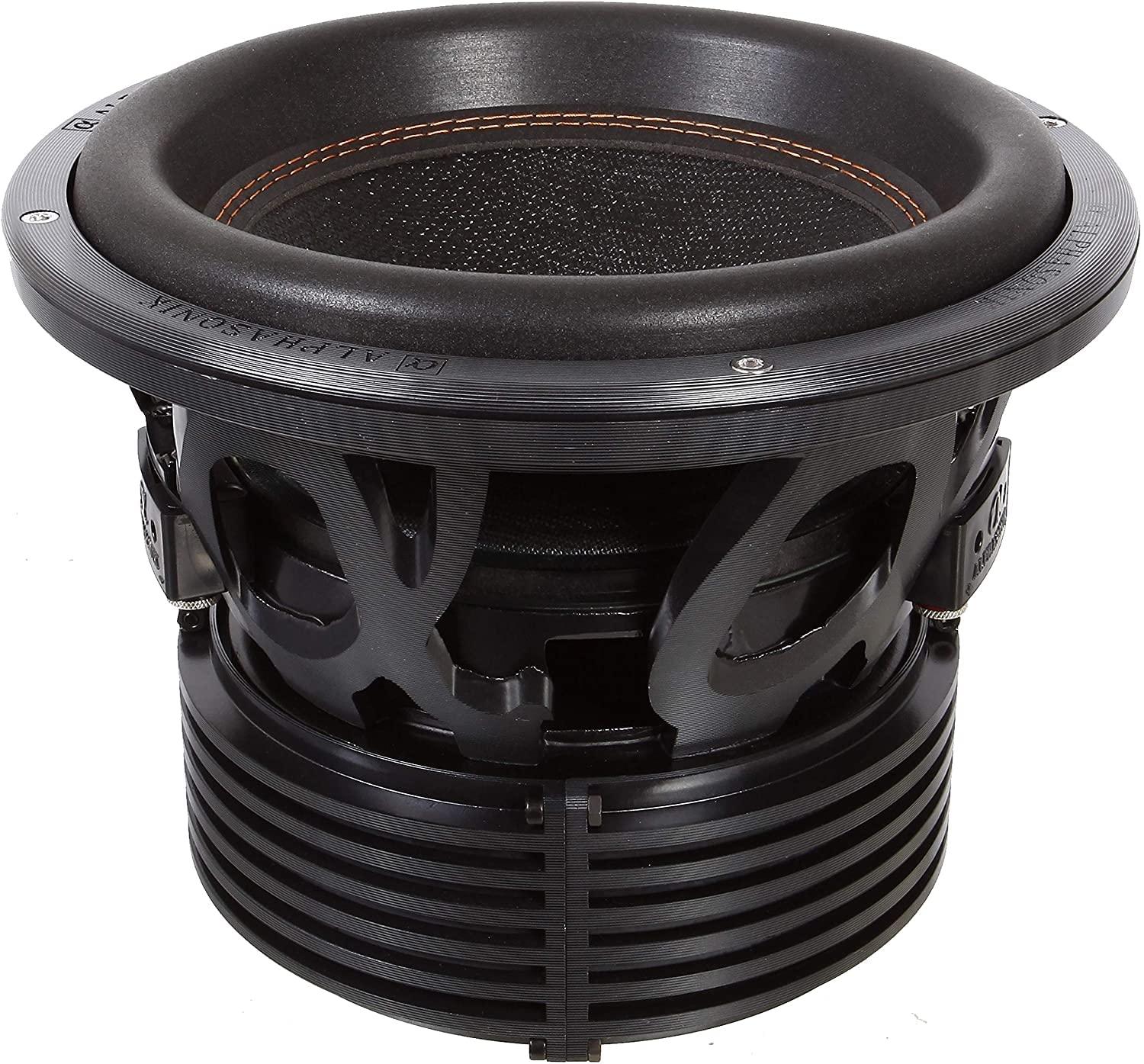 Alphasonik Alphasonik VSW810 Venum 800 Series 10 3300 Watts Max / 1100 Watts RMS Dual 4 Ohm Car Subwoofer Die Cast Aluminum Basket w/Double Stacked Magnets Carbon Fiber Cone Cooling Rings System Sub Woofer