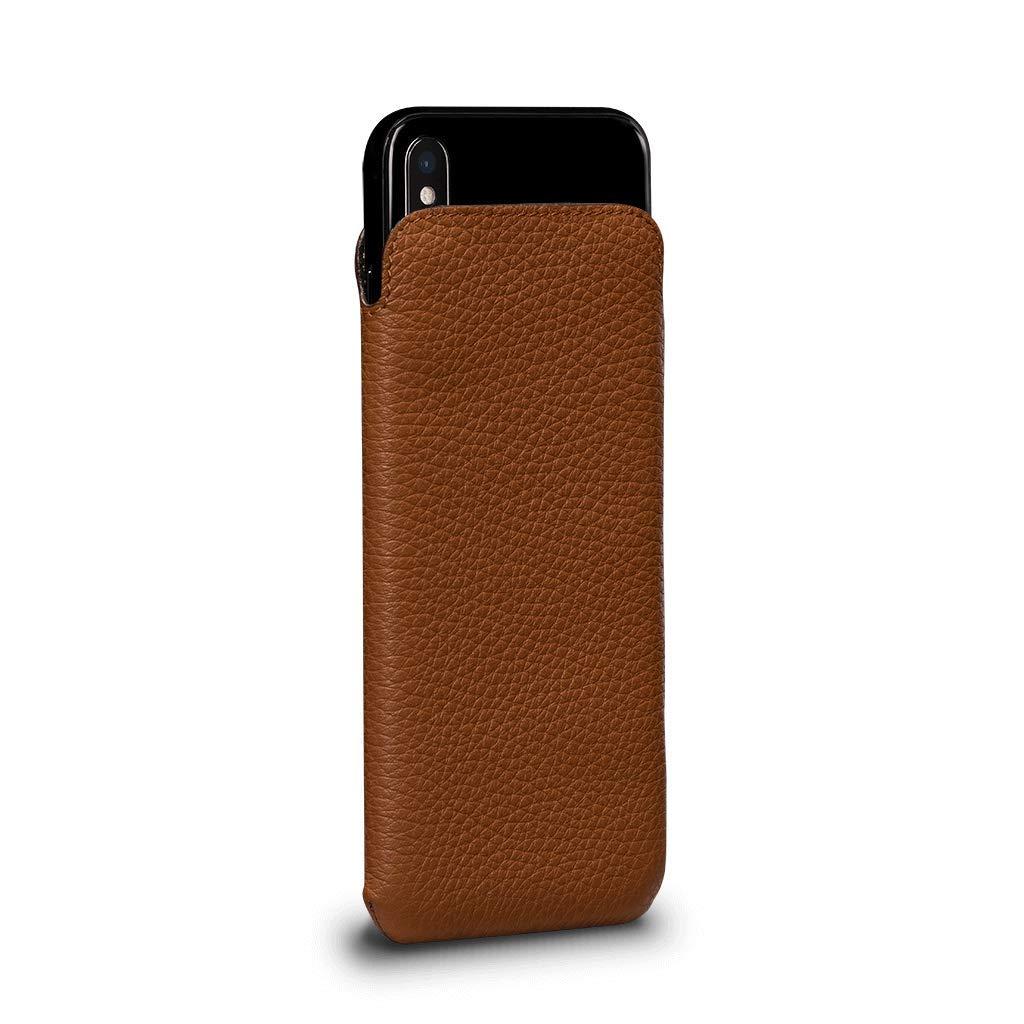 Sena Cases Sena UltraSlim Leather Sleeve Case for Apple iPhone Xs/X (5.8 inch) - Wireless Charging Compatible -Tan