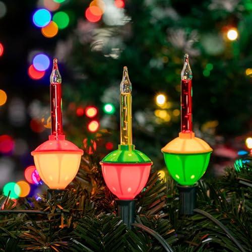 Novelty Lights Novelty Lights 7 Light Christmas Bubble Light Set Vintage Christmas Bubble Lights, Indoor And Outdoor Use, Bright And Joyful Illumination, Christmas Tree Lights (Red/Yellow)