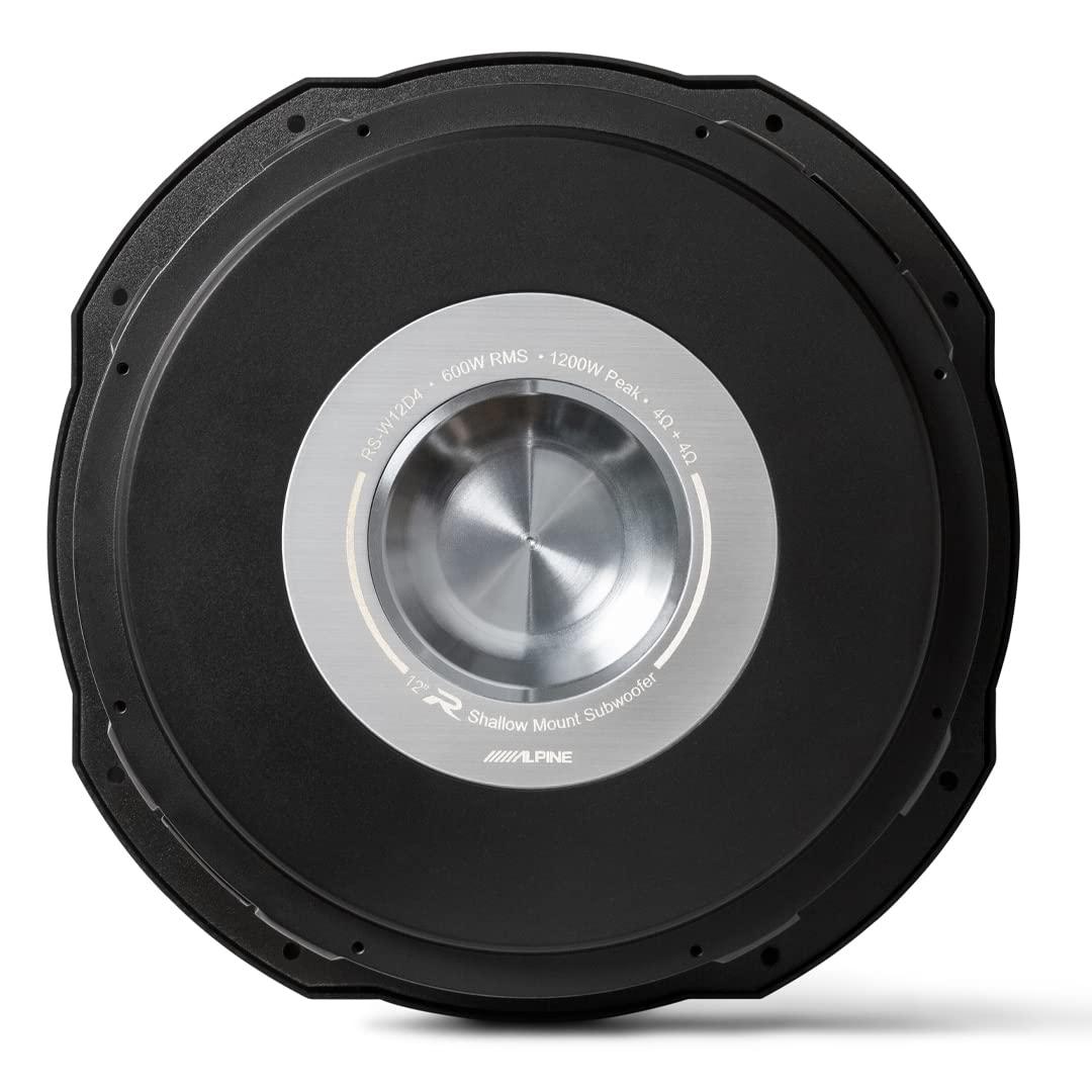 Alpine Alpine RS-W12D4 12-inch R-Series Shallow Subwoofer with Dual 4-Ohm Voice Coils