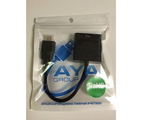 AYAGROUP AYA 9" HDMI Male to VGA Female (15-Pin) Video Converter Adapter 1080p for PC, TV, Notebooks