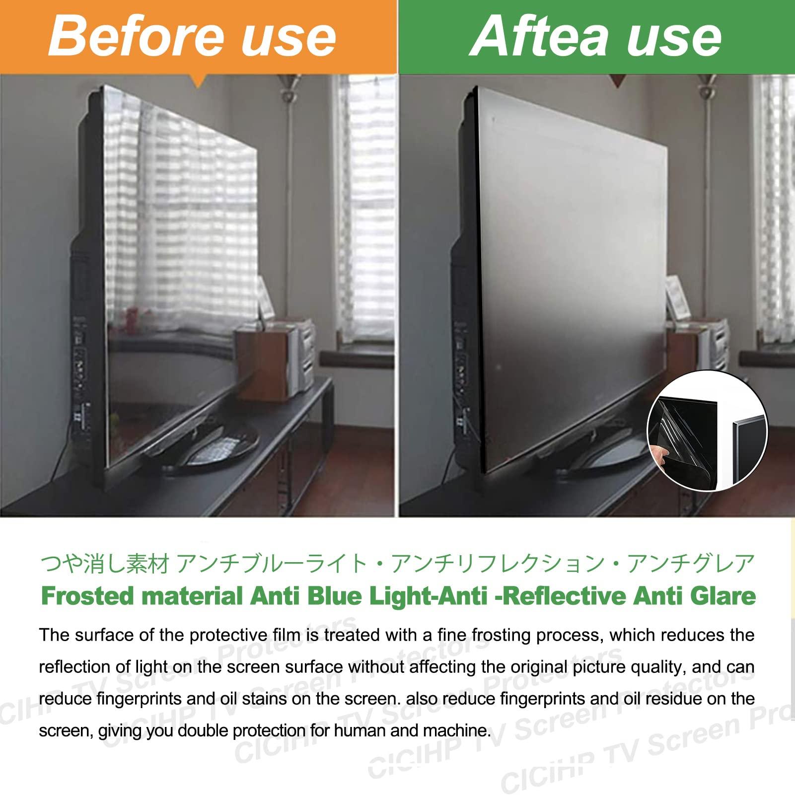 CICIHP CICIHP TV Screen Protector Filter for 32-75 Inch - Matte Anti-Glare Anti Blue Light, Anti-Scratch Protector Film,75\" 1682966
