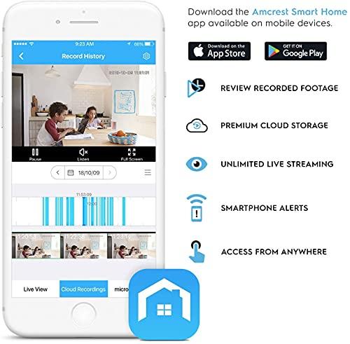 Amcrest Amcrest 1080P WiFi Camera Indoor, Nanny Cam, Dog Camera, Sound & Baby Monitor, Human & Pet Detection, Motion-Tracking, 2.4Ghz Only, Pan/Tilt Wireless IP Camera, Night Vision, Smart Home ASH21-B