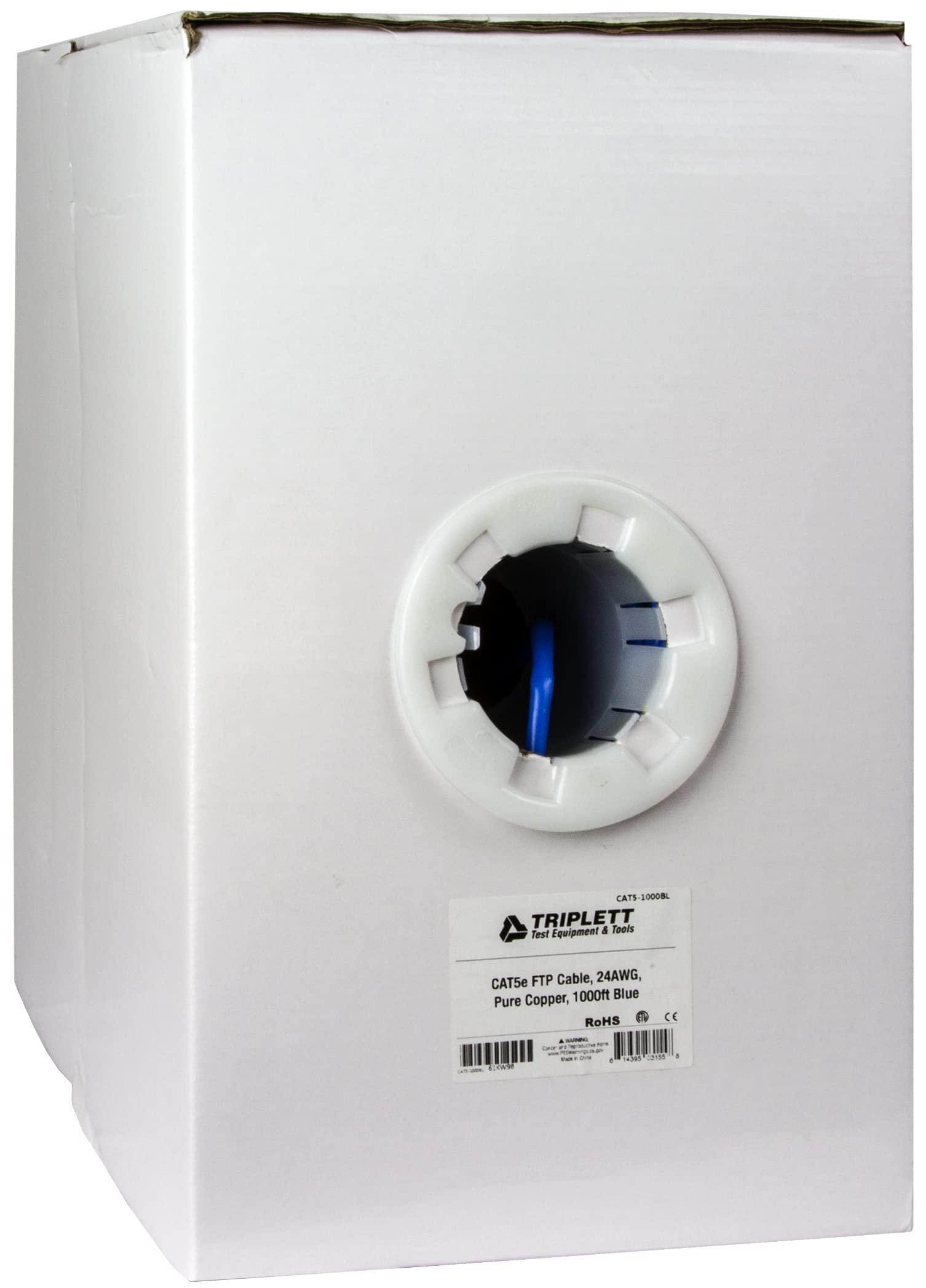 Triplett Triplett 1000\' Blue CAT5E UTP 24AWG High Performance Data Cable (CAT5-1000BL)