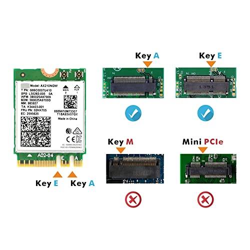 OKN AX210NGW WiFi 6E Card M.2 5400Mbps Tri-Band Wireless Module for Laptop,11AX WiFi Adapter with Bluetooth 5.3,MU-MIMO, Ultra-Low Latency, NGFF, Supports Windows 11/10 (64bit)