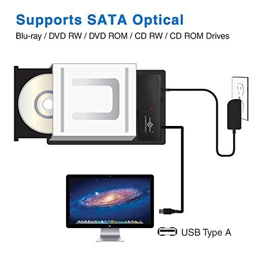 Vantec Vantec CB-ST00U3 NexStar USB 3.0 to SATA 6Gbps Optical/Storage Adapter, Black