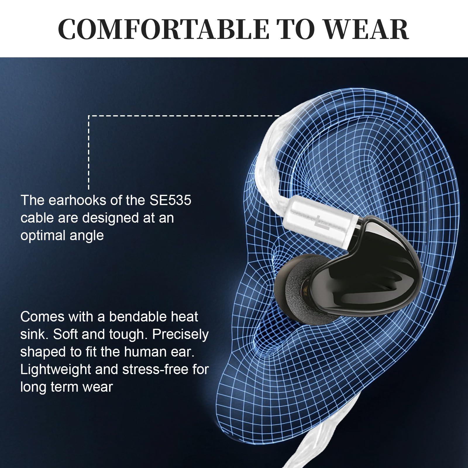 Gneinour SE215 with Mic Cable Compatible with Shure SE215, SE215 PRO, SE315, SE425, SE535, SE846, AONIC 3, AONIC 4, AONIC 5, UE900 Earphones, MMCX Earphone Cable, 4ft