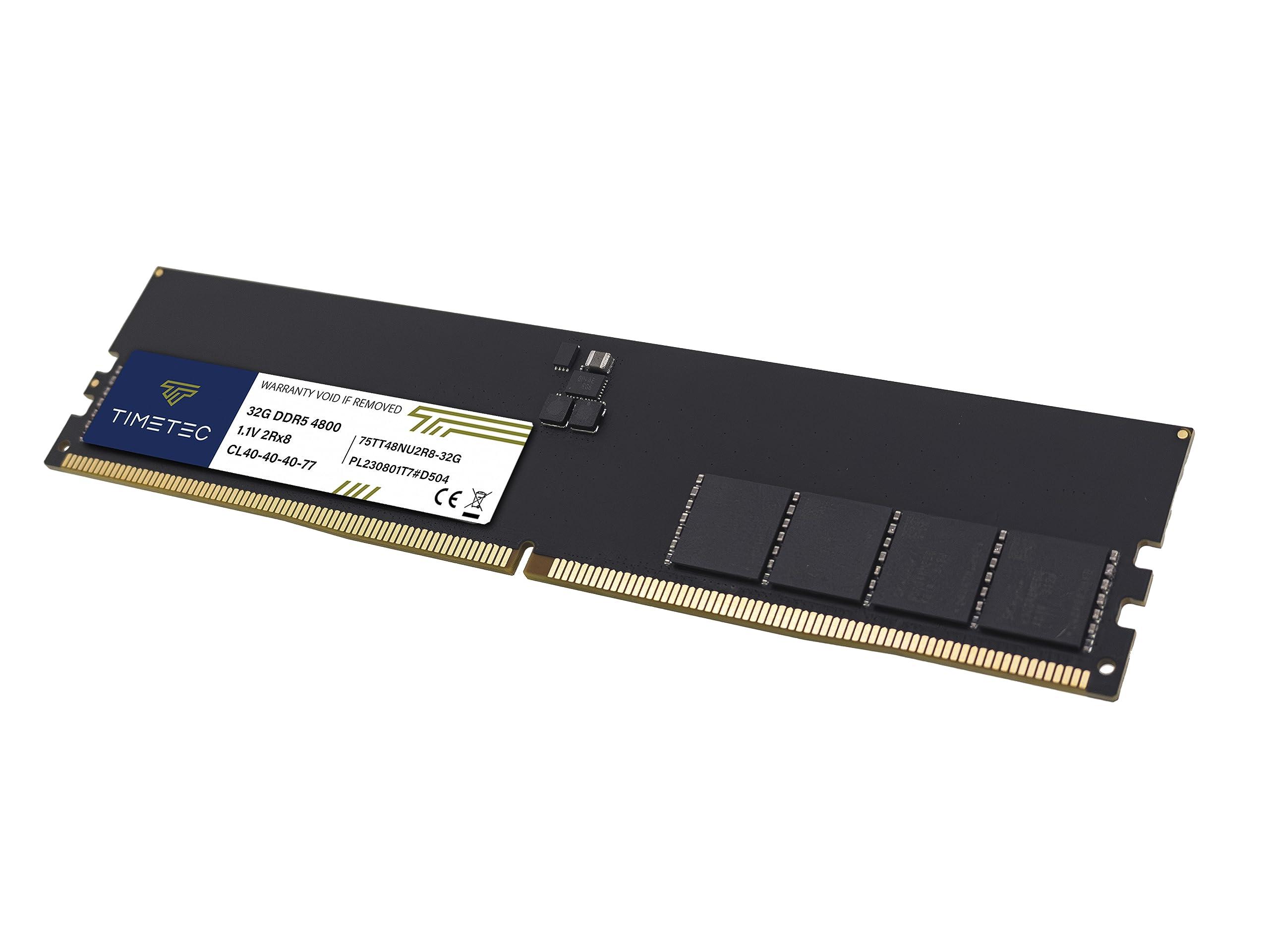 Timetec Timetec DDR5 Unbuffered Non-ECC 1.1V 288 Pin UDIMM Desktop Memory RAM Module Upgrade (4800MHz, 32GB)