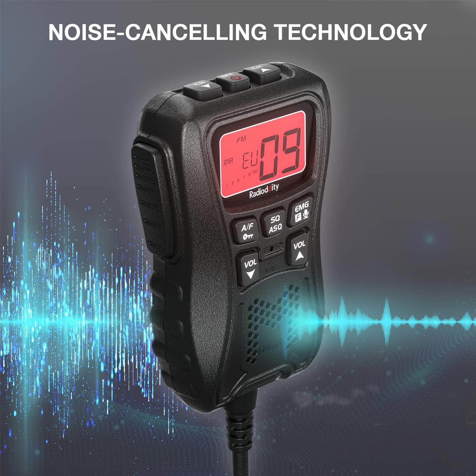 Radioddity Radioddity CS-47 Small CB Radio, AM/FM, 40-Channel, One Hander Microhone Built-in Speaker Noise Reduction, Large 7-Color Backlit LCD Display, VOX, RF Gain Long-Range for Offroad, Trucker, Backcountry