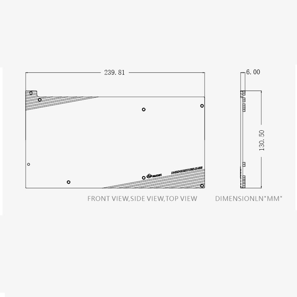 YXHGeeek GPU Waterblock - for MSI GeForce RTX 4090 Ventus 3X 24G OC, PC GPU Water Liquid Cooling Block Cooler with Backplate (12V RGB Aura Effect LED Lights GPU Block with Backplate)
