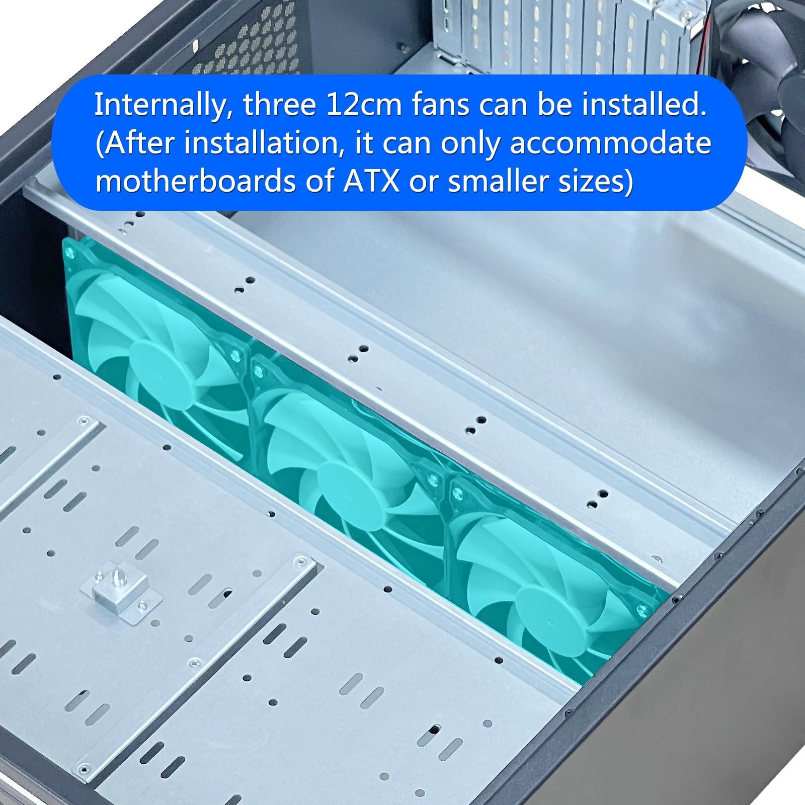 DirectNine Basics DirectNine Basics ZhenLoong full tower NAS computer case ITX MATX ATX EATX 15 bay hot swap server GPU Graphic workstation chassis, Black, Loong1