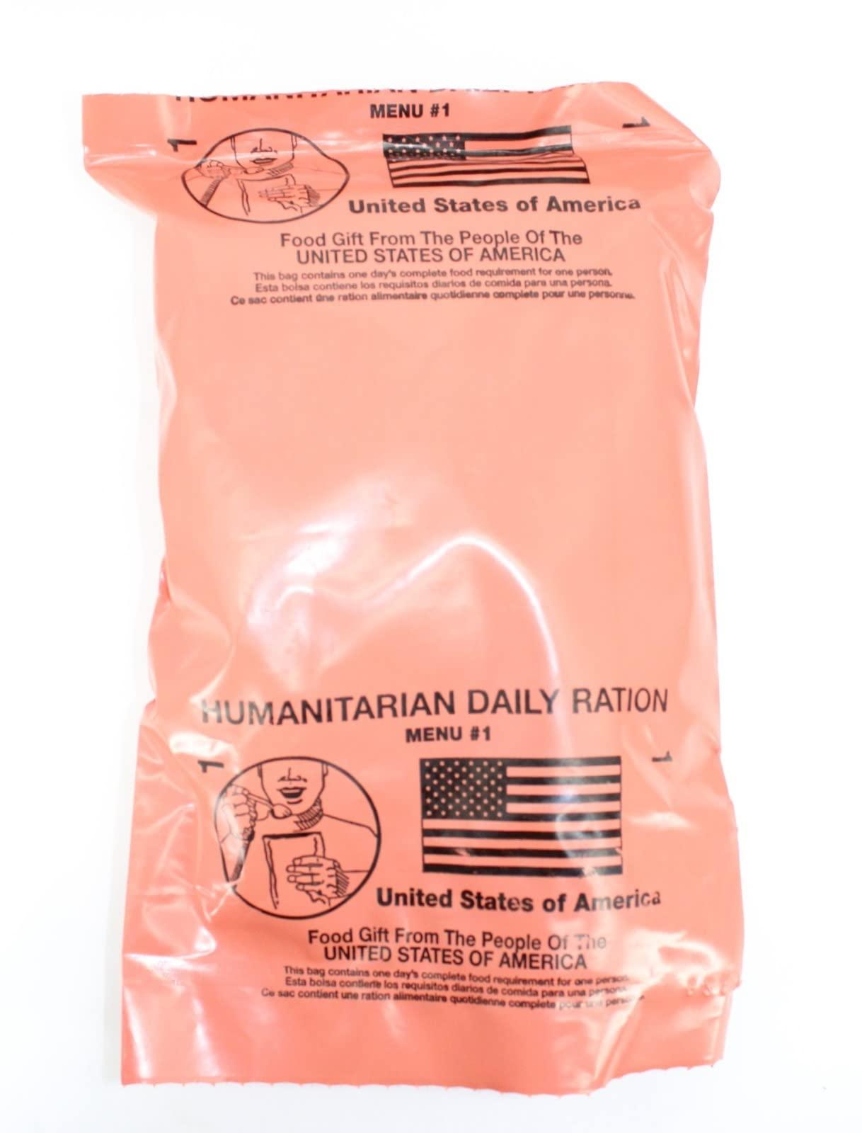 Leevax 1 Meal HUMANITARIAN DAILY RATION MRE - RANDOM MENU - Inspection date of 10/2022 or Newer