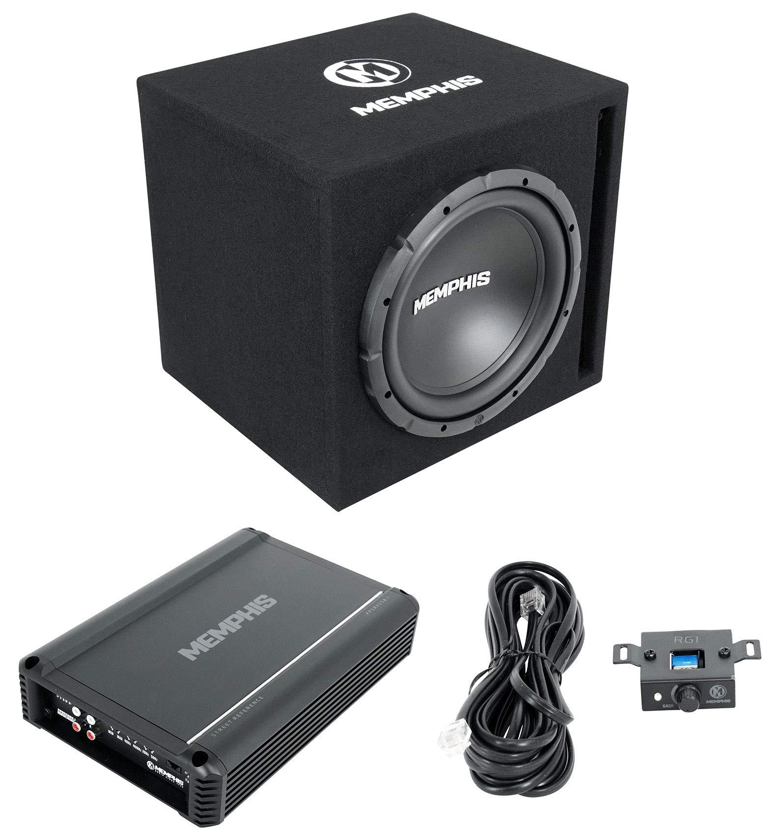 Memphis Memphis Audio SRXE112VP 12" 500w SRX Car Subwoofer+Enclosure+Amplifier+Amp Kit