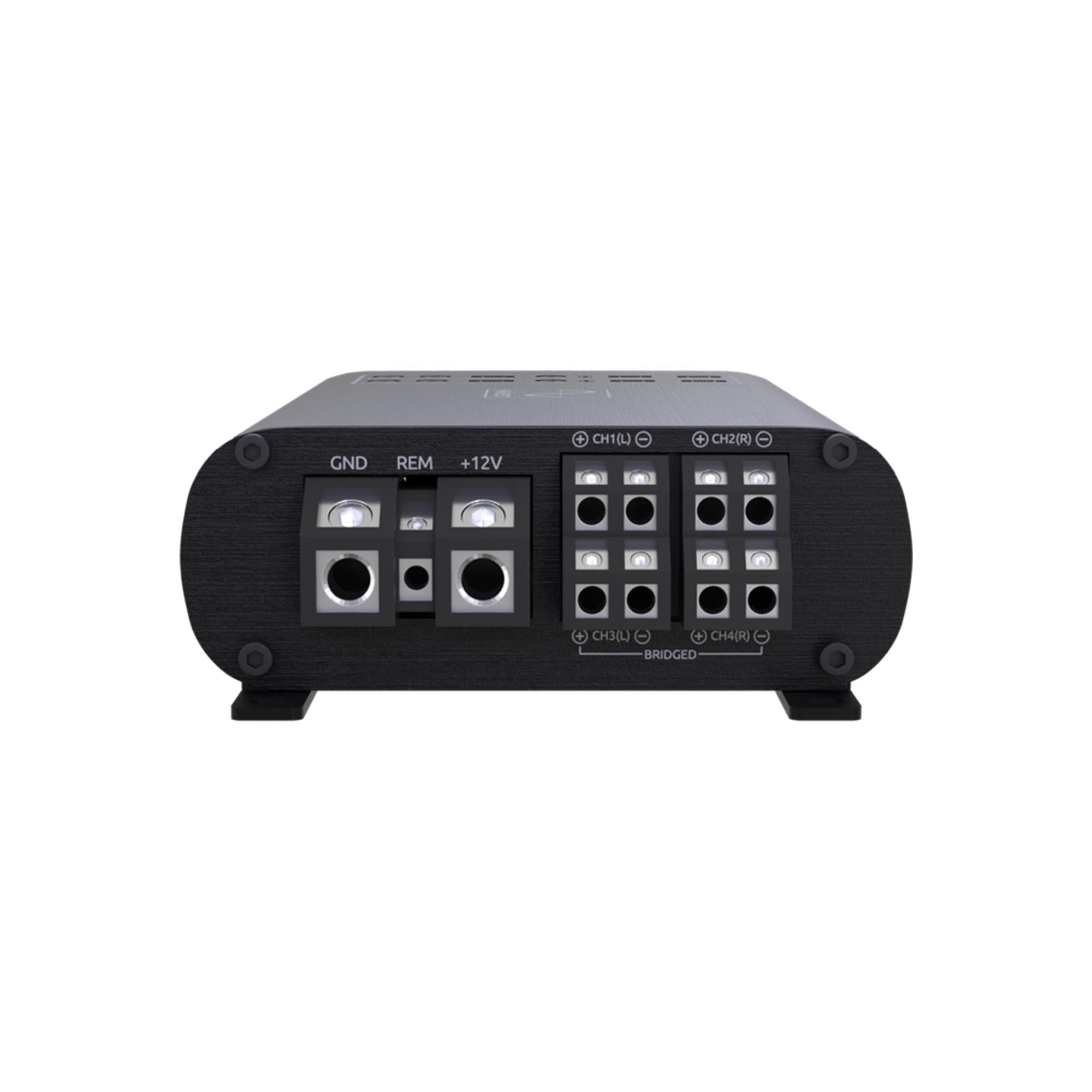 Wavtech Wavtech link300.4mini - 300 Watt 4-Channel Amplifier, and Wavtech link1000.1mini - 1000 Watt Mono Amplifier