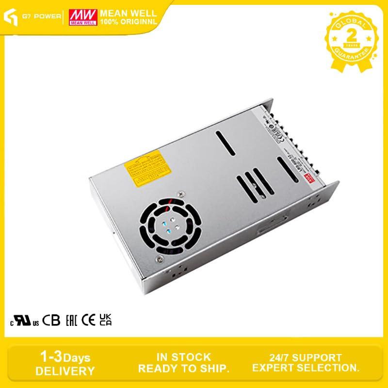 DirectNine Basics Mean Well LRS-600-12 600W 12V AC-DC Single Output Switching Power Supply - Industrial Grade, High Efficiency for Automation, Robotics, CNC, Packaging Machinery