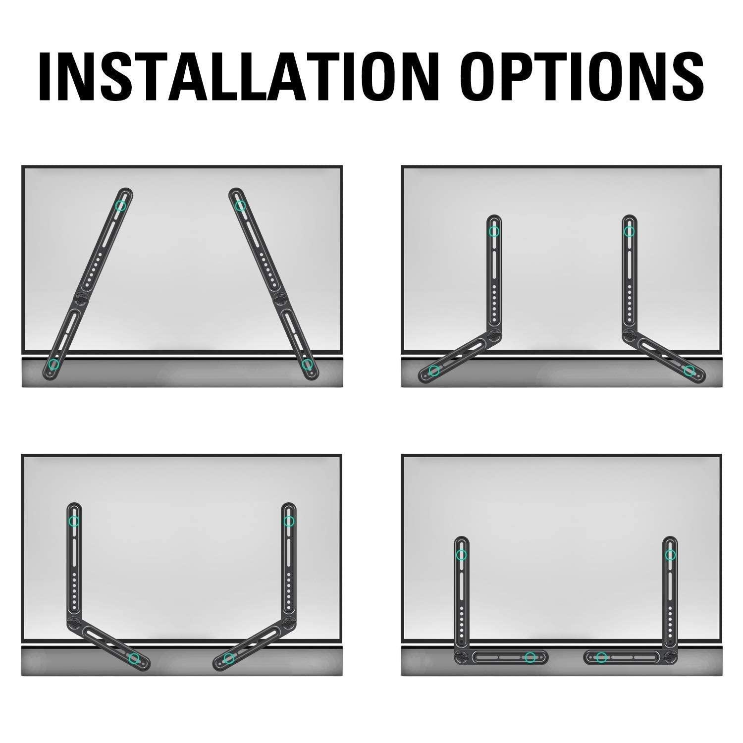 Mounting Dream Mounting Dream Speaker Stands for Small Bookshelf Speakers Set of 2 Floor Stand Mount 11LBS Capacity, MD5420 Soundbar Mount Above or Under TV with Detachable Extended Plates Fits Soundbar up to 22lbs