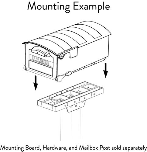 Gibraltar Mailboxes Gibraltar Mailboxes Patriot Large Capacity Rust-Proof Plastic Black, Post-Mount Mailbox, GMB515B01