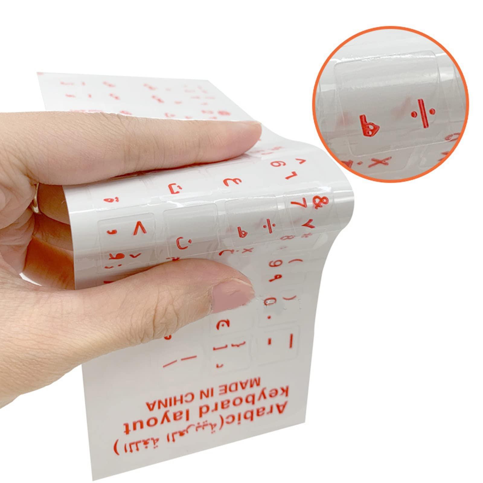 Uitndvyte Arabic Keyboard Stickers English Replacement Stickers with Clear Background for Laptop Desktop Keyboards