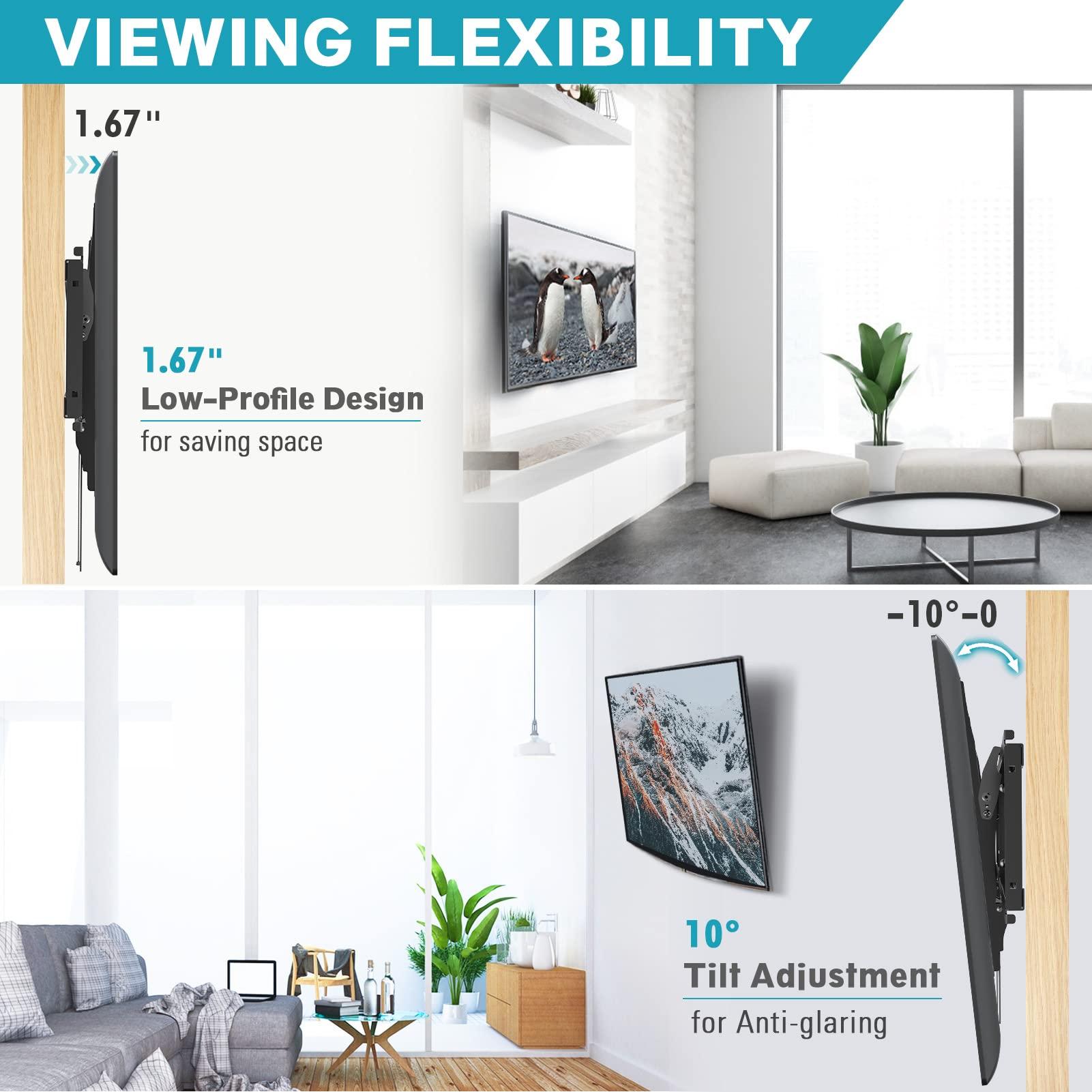 MOUNTUP MOUNTUP Tilting TV Wall Mount and Full Motion TV Wall Mount Bundle