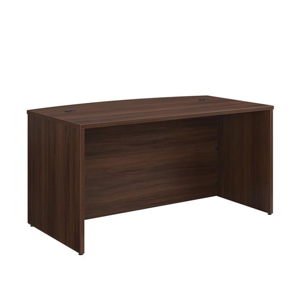 Sauder OfficeWorks by Sauder Affirm 60'' Bow Front Desk Shell, L: 34.25'' x W: 59.06'' x H: 29.29'', Noble Elm