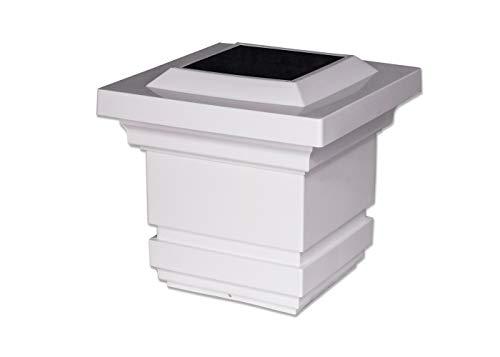 Classy Caps Classy Caps SL074W PVC Solar Post Cap, 4" x 4", White