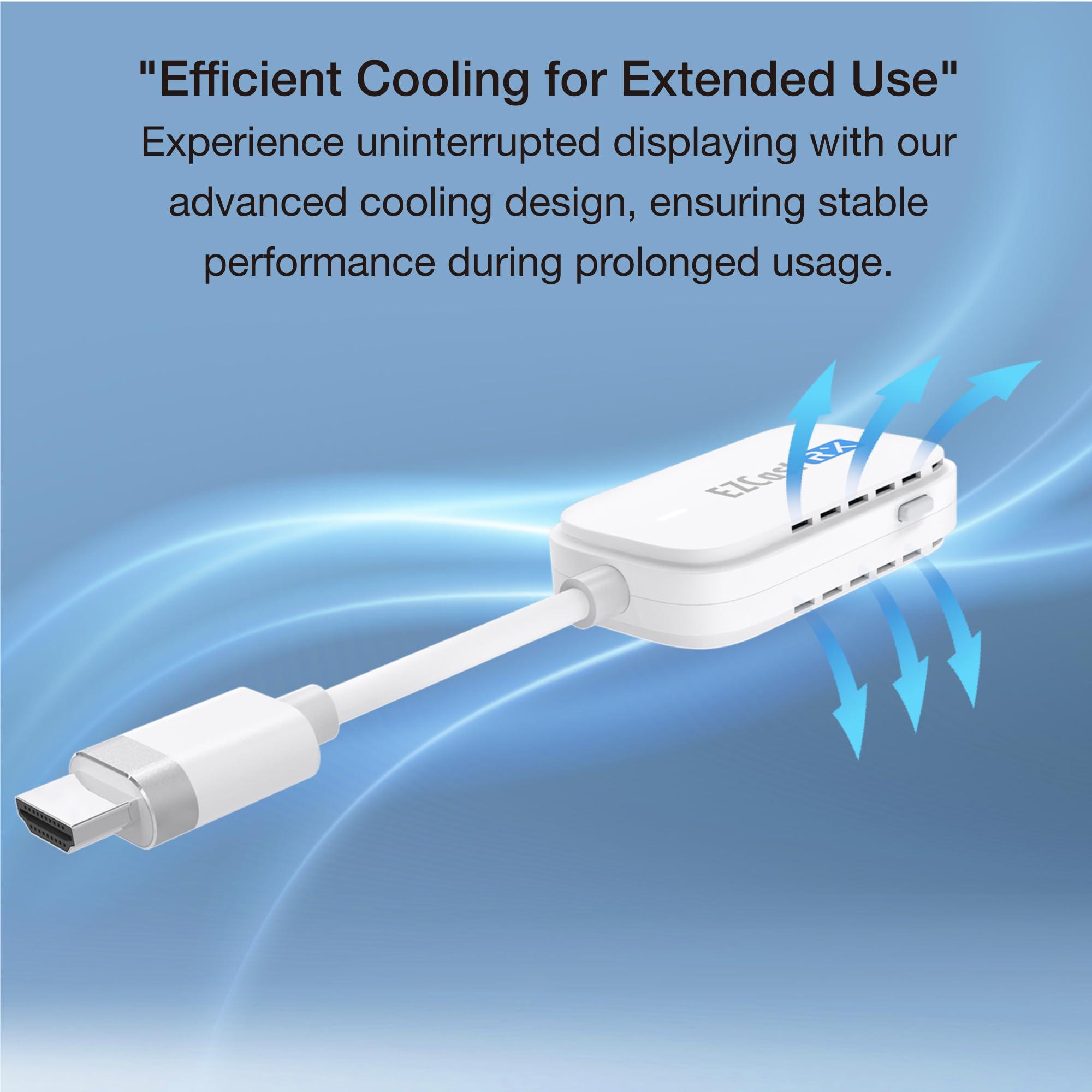 EZCast EZCast Wireless HDMI Transmitter & Receiver, 1080P 60Hz, Screen Mirroring and Extending for Laptop/PC/PS5, 30m Range