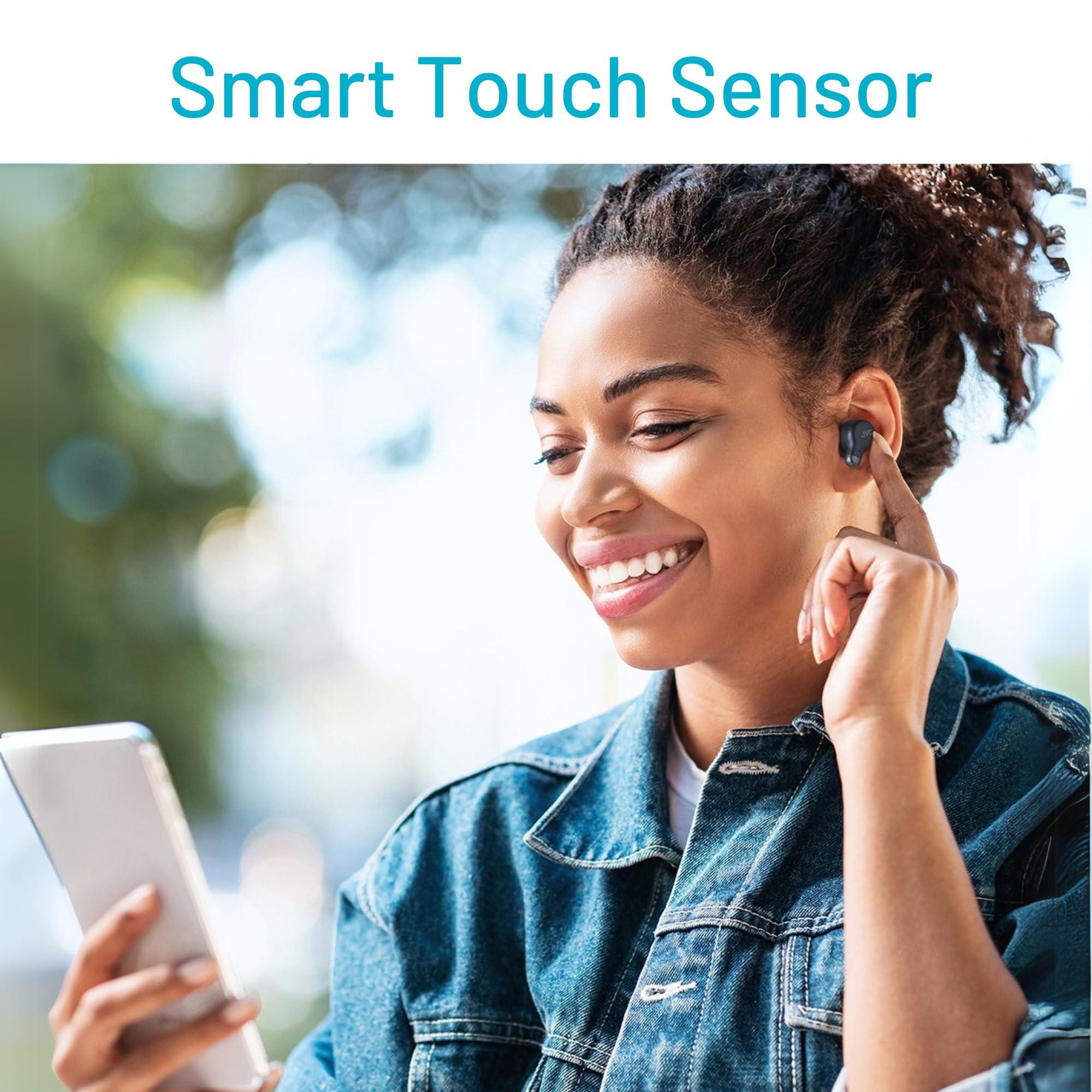 JVC JVC Active Noise Cancelling True Wireless Earbuds - Bluetooth 5.3 with ANC - Comfortable Fit with S/M/L Silicon & Memory Foam Earpieces - IPX4 Water Resistant - 28 Hrs Playback - Compact Charging Case