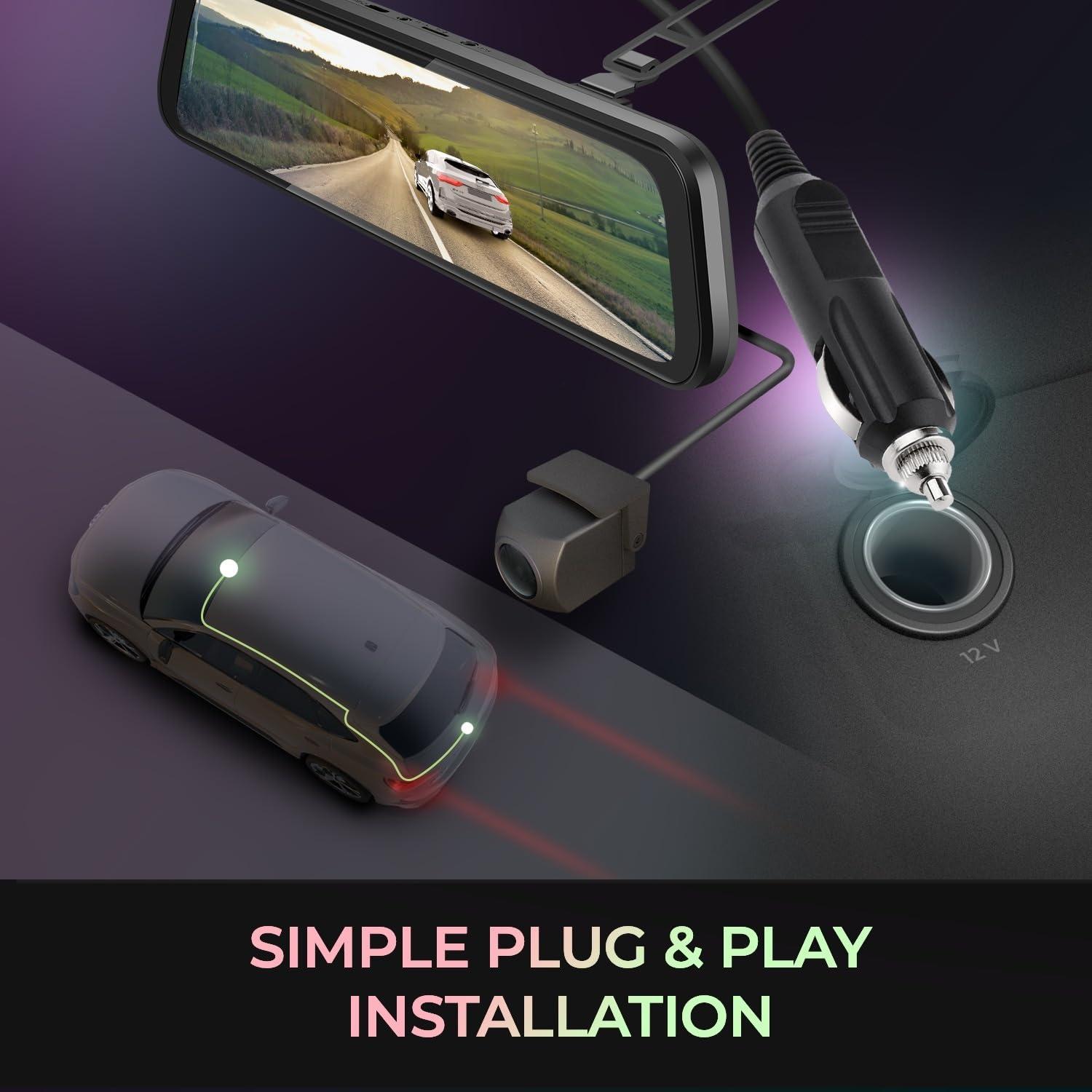 myGEKOgear GekoGear Orbit D100 2 Channel 1080P Front / 1080P Rearview Mirror Dashcam