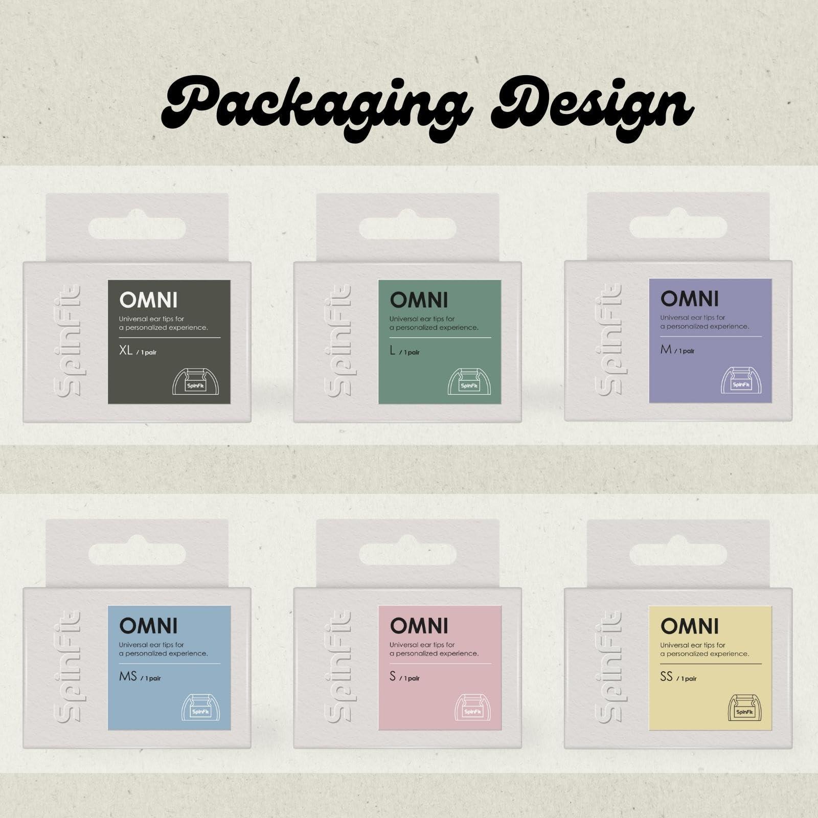 SpinFit SpinFit Omni for True Wireless Earbuds & IEMs - L - Patented Silicone Eartips for Replacement (1 Pair) (3.7 mm Nozzle Dia.)