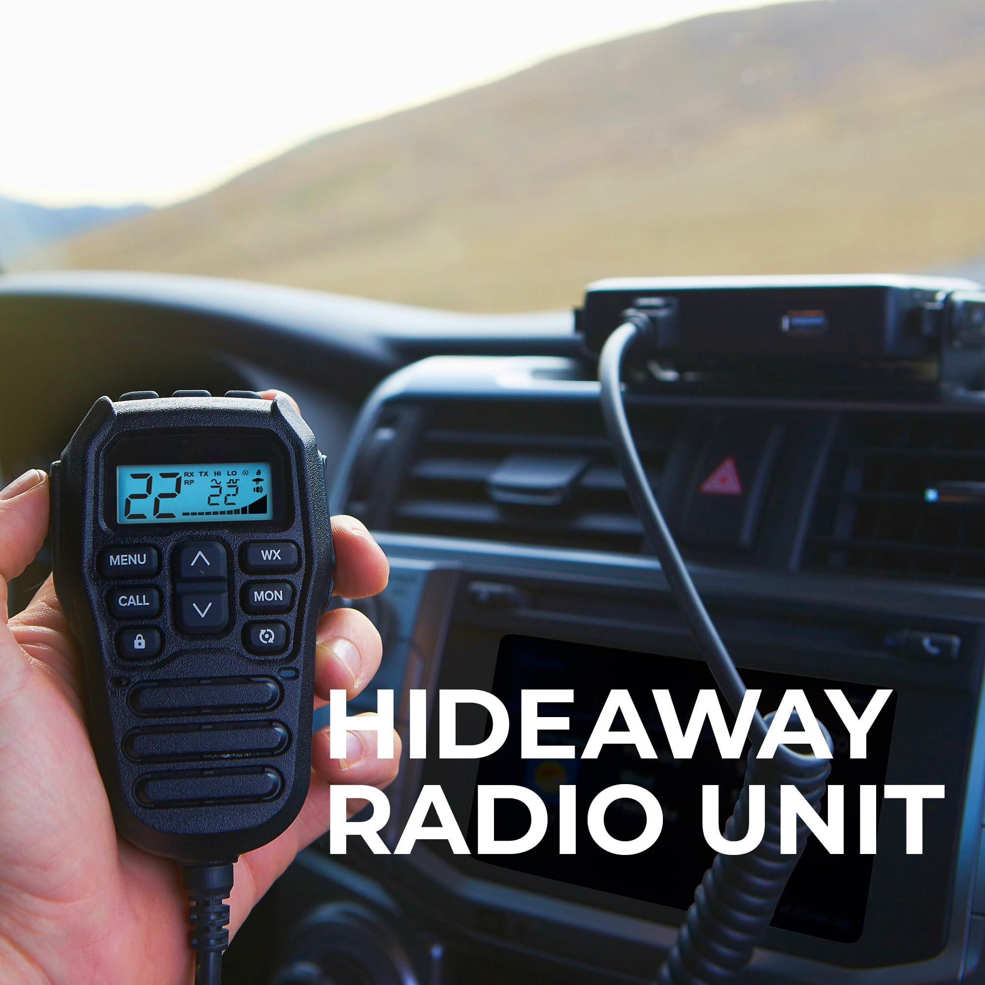 Midland Midland MXT275 Jeep Branded MicroMobile GMRS Radio 15 Watts Two-Way Radio with Integrated Control Microphone Overland Tractors Detachable External Magnetic Mount Antenna - 8 Repeater Channels