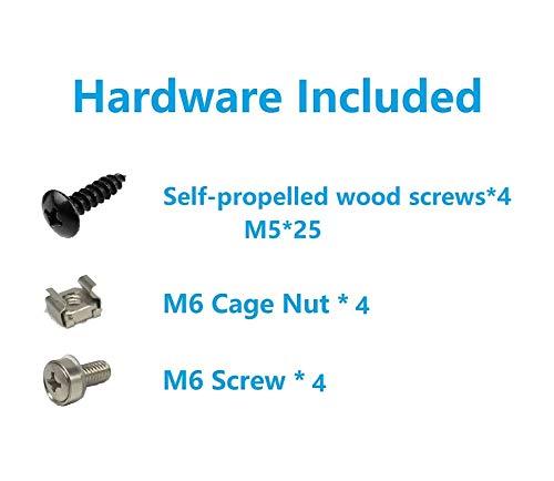 JINGCHENGMEI Jingchengmei 1U Lightweight Foldable 19 Inch Steel Vertical Rack and Wall Mountable Server Rack Mount (1U35P)