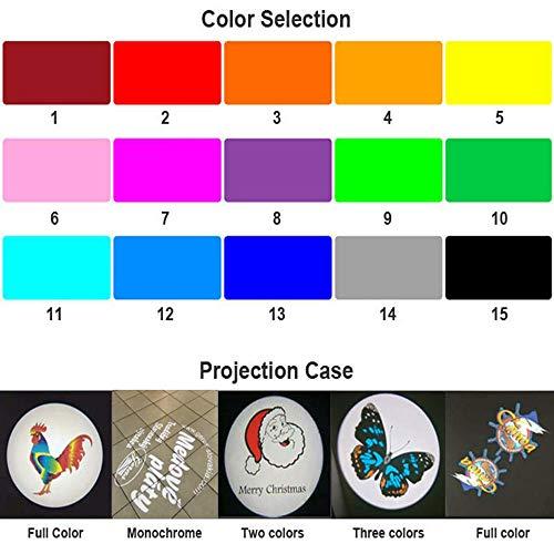 QOMOLANGMA LED Custom Image GOBO Logo Projector Light 40W Static Glass GOBO Projector Advertising Logo Light Free Custom Glass GOBO for Outdoor Use Black