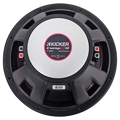 KICKER Kicker CompR12 12-Inch (30cm) Subwoofer, DVC, 4-Ohm, 500W