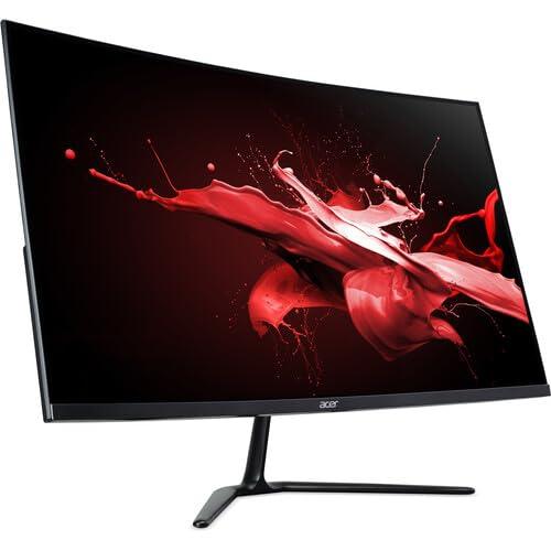 acer acer Nitro ED-Series 31.5" 1500R Curved Monitor, 1920x1080, 75Hz Refresh Rate, 1ms Response Time, AMD FreeSync Monitor, HDMI, VGA, with 5ave HDMI Cable