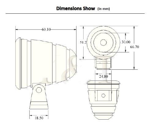 Pilotlights Mini Spotlight 10 Watt LED Fixture (9 to 30 VDC) - 10 Watt Cool White LED Spotlight for Auto, Motorcycle, Truck, RV, Boat and Aircraft